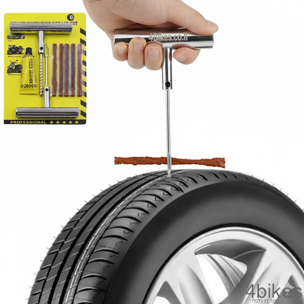 ערכת תיקון פנצ'רים מקצועית לרכב